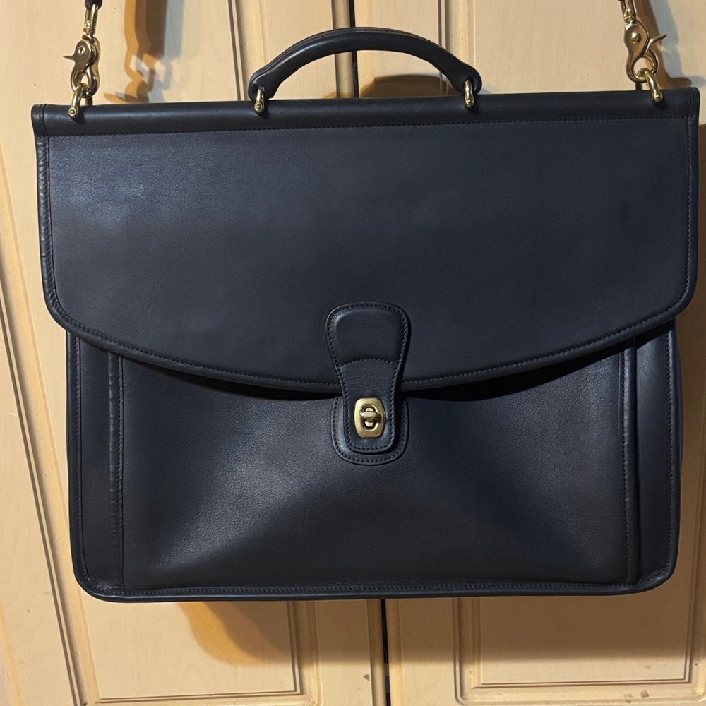 Coach Beekman Briefcase Black Leather, NWOT